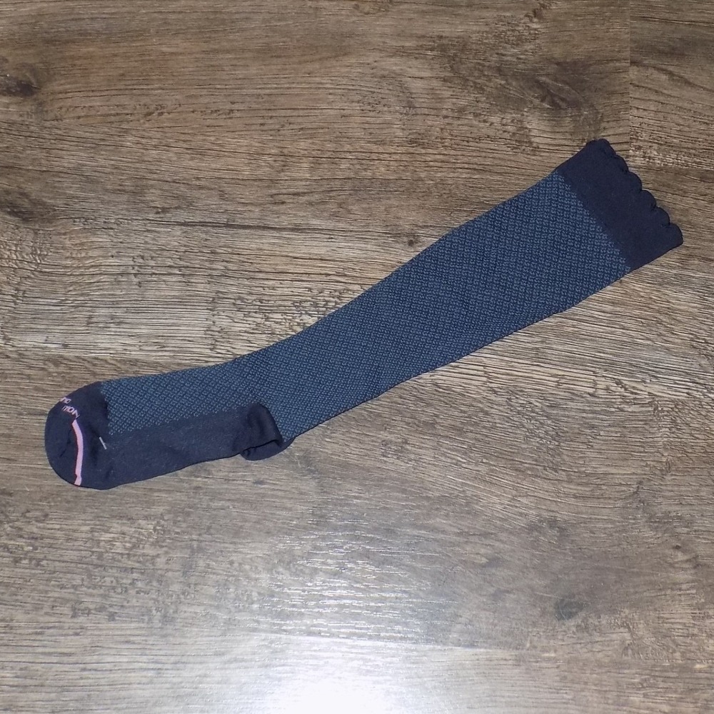Dr. Motion‎ Compression Socks Women OS Navy Blue Good Geometric Knee High